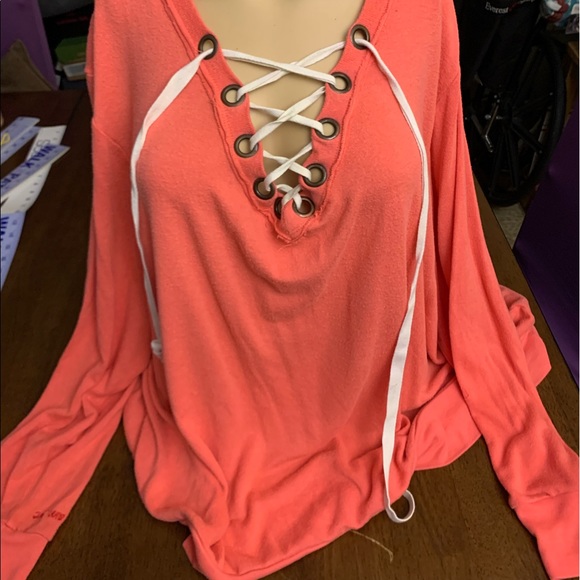 Peace Love World Sweaters - EUC worn once this cute 1XL coral in color Terry cloth hoodie is a must have!